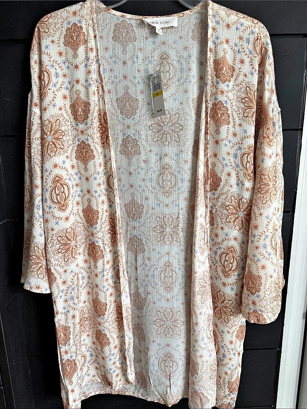 Pink Rose Cardigan Medium NWT M
